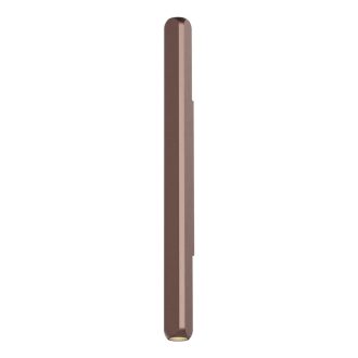 CRISP modern LED fali lámpa, szálcsiszolt barna, 6.6W, 3000K, 648lm, 35 cm
