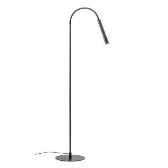 DRILL modern LED állólámpa, matt fekete, 8W, 2700K, 490lm, flexibilis karral
