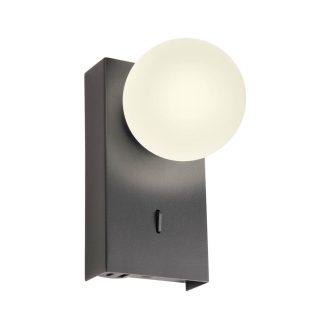 NORMA modern LED fali lámpa, matt fekete, 5W, 2700K, 308lm