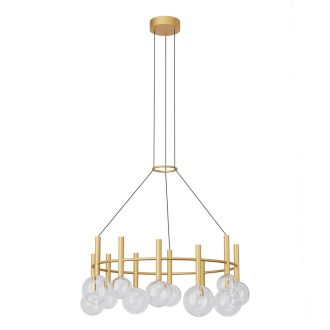 BOLLA modern LED függőlámpa, matt arany, 53W, 2700/3000K, 4011lm, TRIAC dimmelhető