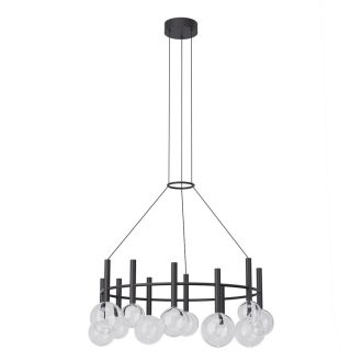 BOLLA modern LED függőlámpa, matt fekete, 53W, 2700/3000K, 4011lm, TRIAC dimmelhető