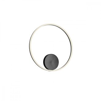 ORBIT modern LED fali/mennyezeti lámpa, matt fekete, 3000K, Ø60 cm, DALI dimmelhető