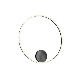 ORBIT modern LED fali/mennyezeti lámpa, matt fekete, 3000K, Ø80 cm, TRIAC dimmelhető