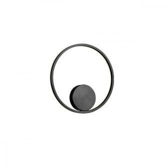 ORBIT modern LED fali/mennyezeti lámpa, matt fekete, 4000K, Ø40 cm, TRIAC dimmelhető