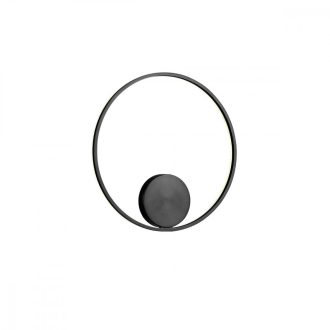ORBIT modern LED fali/mennyezeti lámpa, matt fekete, 4000K, Ø60 cm, TRIAC dimmelhető