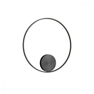 ORBIT modern LED fali/mennyezeti lámpa, matt fekete, 3000K, Ø80 cm, DALI dimmelhető