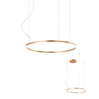 ORBIT modern LED függőlámpa, bronz, 3000K, Ø60 cm, DALI dimmelhető