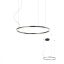 ORBIT modern LED függőlámpa, matt fekete, 4000K, Ø60 cm, TRIAC dimmelhető