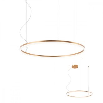 ORBIT modern LED függőlámpa, bronz, 3000K, Ø80 cm, DALI dimmelhető
