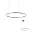 ORBIT modern LED függőlámpa, matt fekete, 3000K, Ø80 cm, DALI dimmelhető