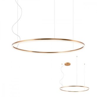 ORBIT modern LED függőlámpa, bronz, 3000K, Ø100 cm, DALI dimmelhető