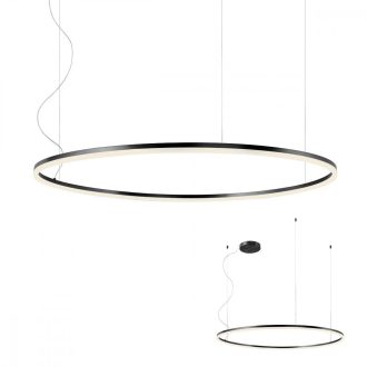 ORBIT modern LED függőlámpa, matt fekete, 3000K, Ø120 cm, DALI dimmelhető