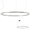 ORBIT modern LED függőlámpa, matt fekete, 4000K, Ø150 cm, DALI dimmelhető