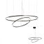 ORBIT modern LED függőlámpa, matt fekete, 3000K, Ø100+60 cm, TRIAC dimmelhető