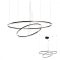 ORBIT modern LED függőlámpa, matt fekete, 4000K, Ø100+60 cm, TRIAC dimmelhető