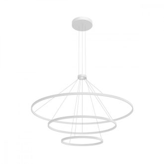 ORBIT modern LED függőlámpa, matt fehér, 3000K, Ø120+80+40 cm, DALI dimmelhető