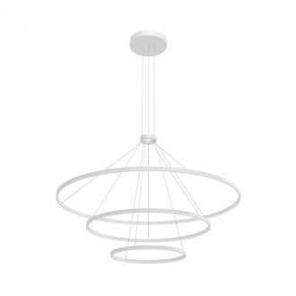 ORBIT modern LED függőlámpa, matt fehér, 4000K, Ø120+80+40 cm, DALI dimmelhető