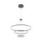 ORBIT modern LED függőlámpa, matt fekete, 4000K, Ø120+80+40 cm, TRIAC dimmelhető