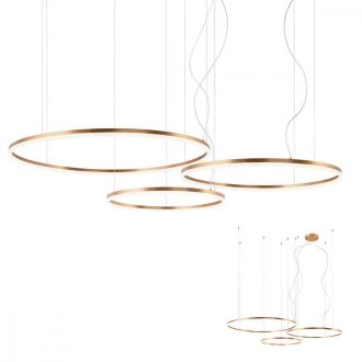 ORBIT modern LED függőlámpa, bronz, 3000K, Ø100+80+60 cm, DALI dimmelhető