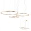 ORBIT modern LED függőlámpa, bronz, 3000K, Ø100+80+60 cm, DALI dimmelhető