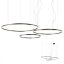ORBIT modern LED függőlámpa, matt fekete, 3000K, Ø100+80+60 cm, DALI dimmelhető