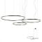 ORBIT modern LED függőlámpa, matt fekete, 4000K, Ø100+80+60 cm, DALI dimmelhető