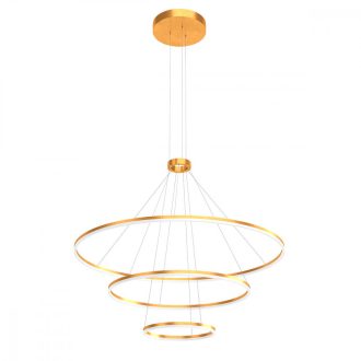 ORBIT modern LED függőlámpa, bronz, 3000K, Ø150+100+60 cm, DALI dimmelhető