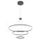 ORBIT modern LED függőlámpa, matt fekete, 3000K, Ø150+100+60 cm, DALI dimmelhető