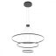 ORBIT modern LED függőlámpa, matt fekete, 3000K, Ø150+100+60 cm, TRIAC dimmelhető