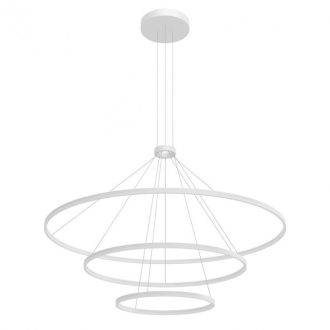 ORBIT modern LED függőlámpa, matt fehér, 4000K, Ø150+100+60 cm, DALI dimmelhető