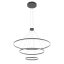ORBIT modern LED függőlámpa, matt fekete, 4000K, Ø150+100+60 cm, DALI dimmelhető