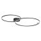 ORBIT modern LED mennyezeti lámpa, matt fekete, 3000K, Ø60+80 cm, DALI dimmelhető