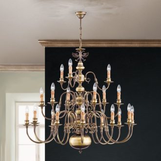 FLÄMISCH klasszikus csillár, patina, Ø106 cm