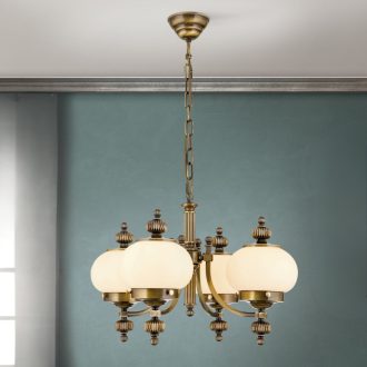   WIENER NOSTALGIE klasszikus csillár, patina, felfelé világító, Ø58 cm