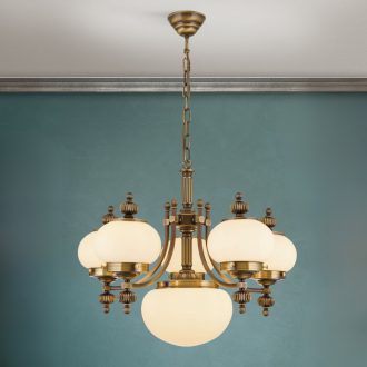   WIENER NOSTALGIE klasszikus csillár, patina, felfelé világító, Ø65 cm