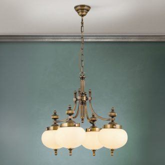   WIENER NOSTALGIE klasszikus csillár, patina, lefelé világító, Ø58 cm