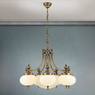   WIENER NOSTALGIE klasszikus csillár, patina, lefelé világító, Ø74 cm