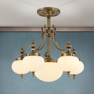   WIENER NOSTALGIE klasszikus mennyezeti csillár, patina, Ø67 cm