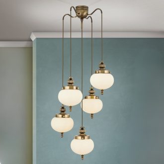 WIENER NOSTALGIE klasszikus csillár, patina, Ø55 cm