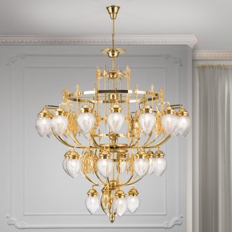 BUDAPEST klasszikus csillár, arany, Ø140 cm