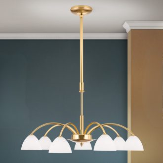 OPALDESIGN modern csillár, matt arany, Ø60 cm