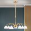 OPALDESIGN modern csillár, matt arany, Ø60 cm