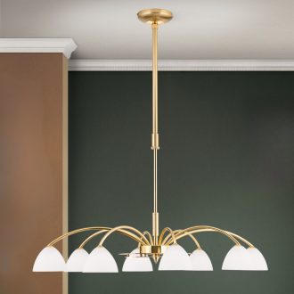 OPALDESIGN modern csillár, matt arany, 75 cm