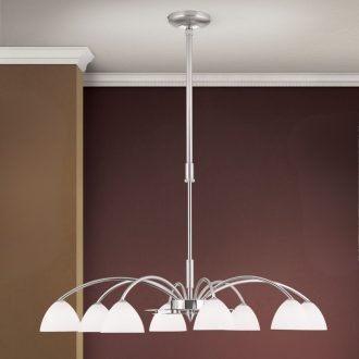 OPALDESIGN modern csillár, szatén nikkel, 75 cm