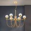 BALL modern LED csillár, arany, Ø65 cm, 3000 K