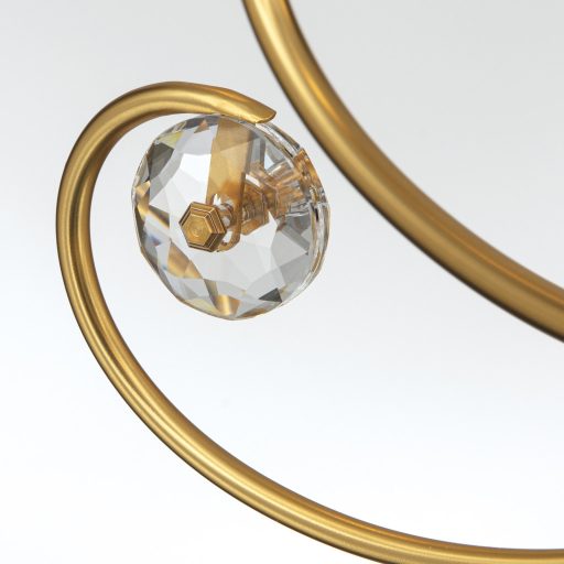 ARIANE klasszikus kristály csillár 6xE14, matt arany