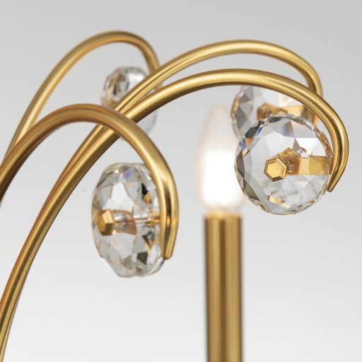 ARIANE klasszikus kristály csillár 10xE14, matt arany