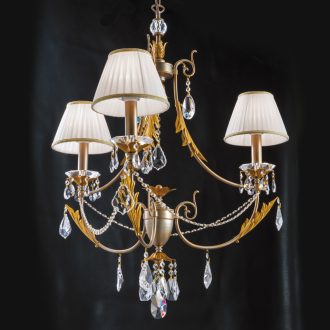 MIRAMARE klasszikus csillár, ezüst-arany, Ø75 cm