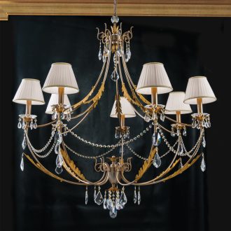 MIRAMARE klasszikus csillár, ezüst-arany, Ø120 cm