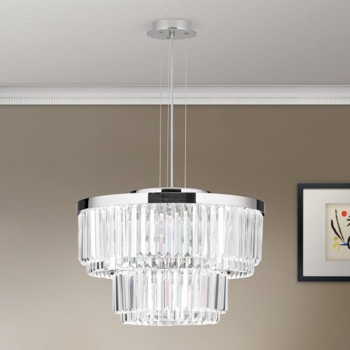 PRISM LED kristálycsillár, króm